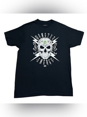 Monster Energy Skull black T-shirt size Large